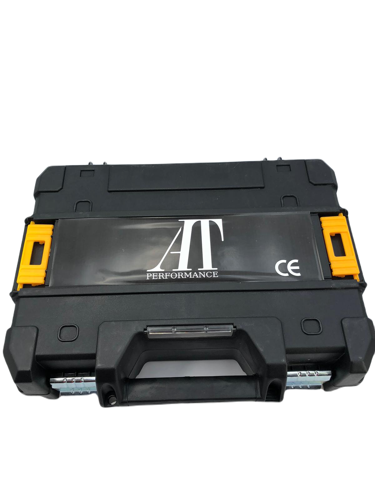 Nivel laser 4D cu 16 linii, AT PERFORMANCE®, 360°, Platforma de ridicare, cu autonivelare, Telecomanda, Lumina verde, Trepied 150 cm, Negru/GALBEN.